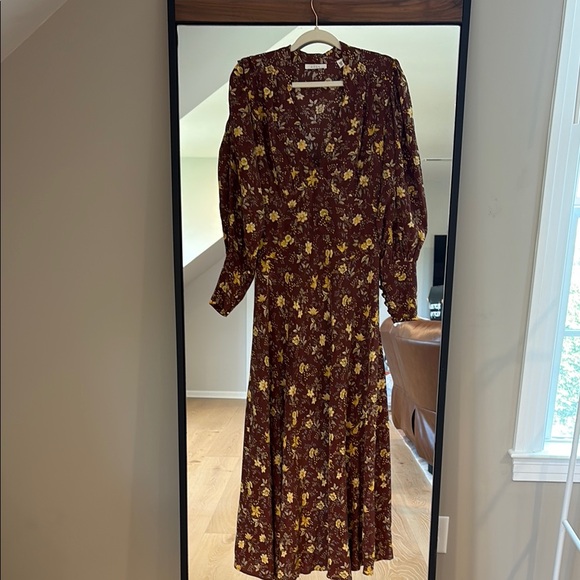 ALTERED EUC Doen Blossom Dress in Cherrywood Winding Floral Sz M - Picture 2 of 9